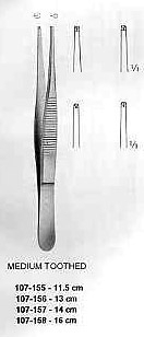 Medium Toothed Dressing-Tissue Forcep